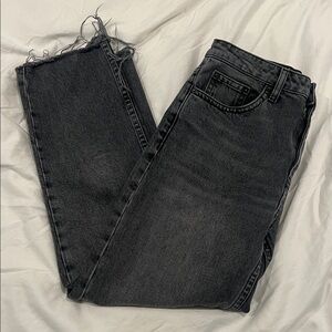 Topshop Women’s Straight Leg Grey Jeans Size 28